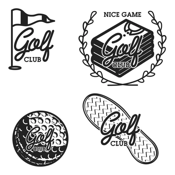 Emblemas Clube Golfe Vintage Campeonato Golfe Equipamento Golfe Logotipo Emblema — Vetor de Stock