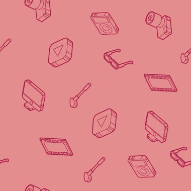 Hobbie anahat izometrik desen. Vektör çizim, Eps 10