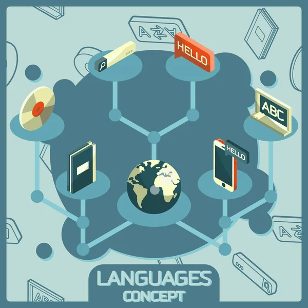 Diller renk izometrik kavramı simgeler