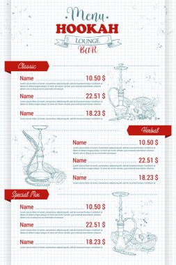 Vektör renk menü tasarımı