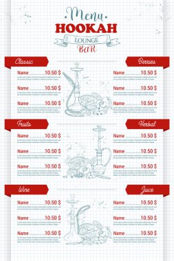 Vektör renk menü tasarımı