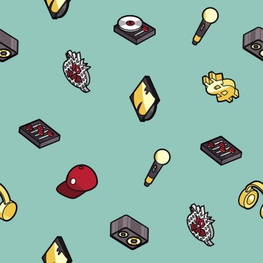 Rap renk anahat izometrik desen