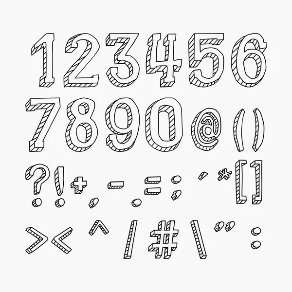 数字と記号 — ストックベクタ