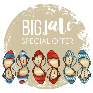 Moda vektör kroki Bayan Ayakkabı.