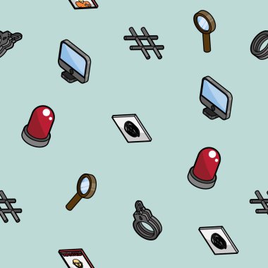 Hukuk renk anahat izometrik desen