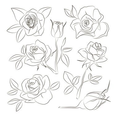 Rose Icons set