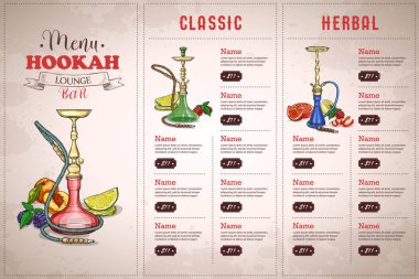 Vektör renk menü tasarımı