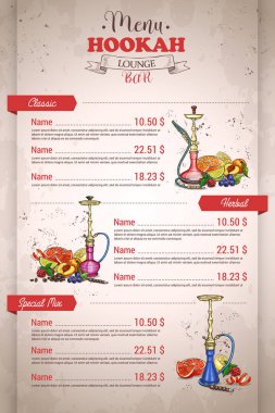 Vektör dikey renk menü tasarımı