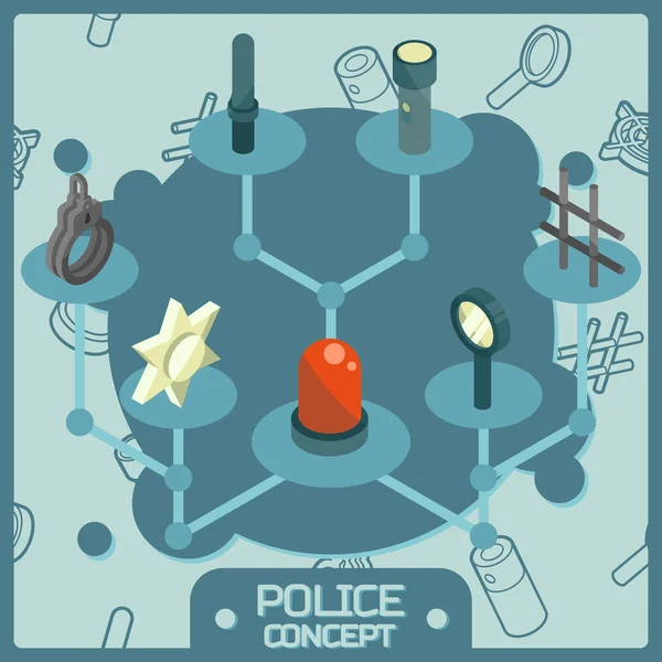 Icônes de concept isométrique de couleur de police — Image vectorielle