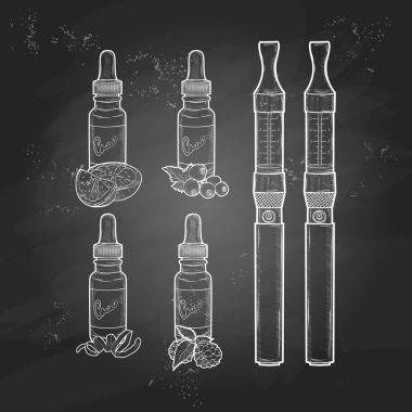 E-sigara vape kalem vektör ayarla
