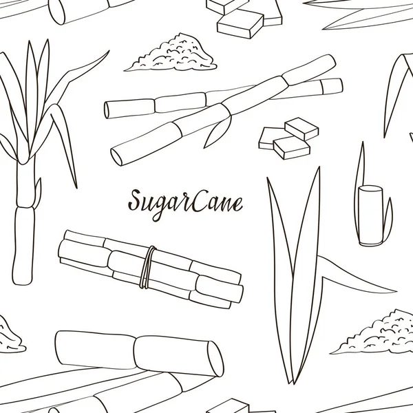 Sugar cane icons pattern — Stock Illustration Sugar cane icons pattern Stock Vector