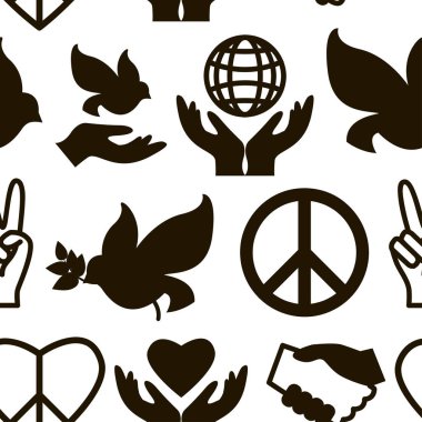 Barış simgeler desen