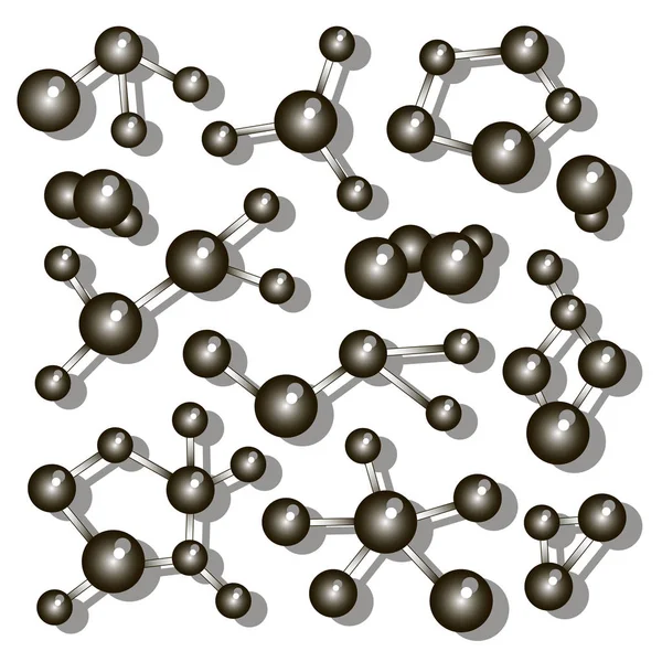 분자 아이콘 세트 — 스톡 벡터