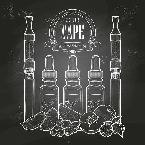 Vetor vaporizador cigarro — Vetor de Stock