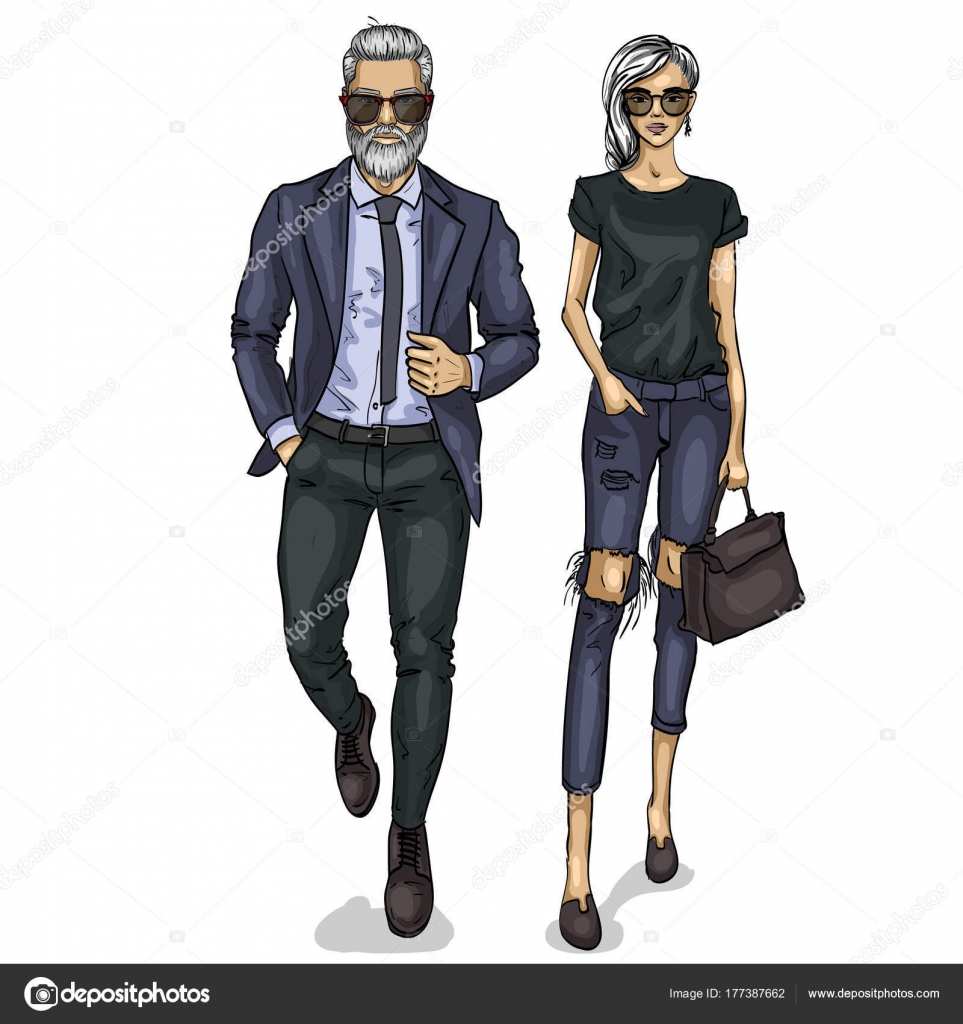 Vector woman and man Stock Vector by ©Netkoff 177387662