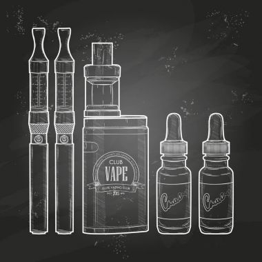 Vektör vaping set