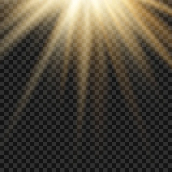 Vektori aurinko valo linssi keltainen soihtu malli — vektorikuva