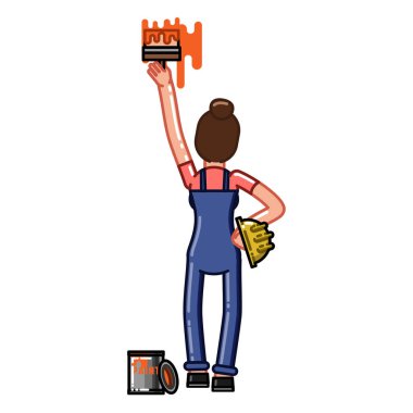 Oluşturucu boya bir duvar