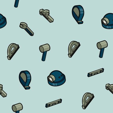 Bina anahat izometrik simgeler desen