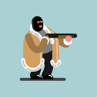 Maskeli büyük soyguncu çekime hazır hale geliyor