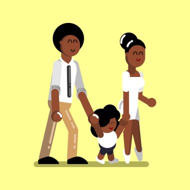 Genç afro Amerikan ailesi