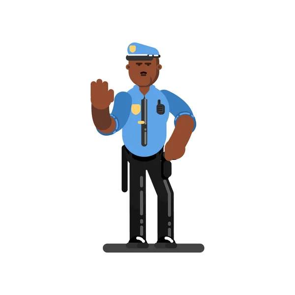 Чёрный полицейский — стоковый вектор