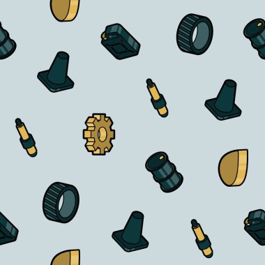 Renkli Anahat izometrik desen tuning araba