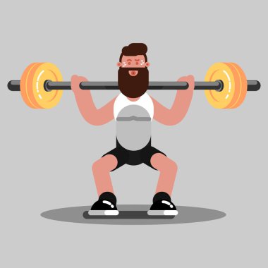 Egzersizleri yapıyor adam