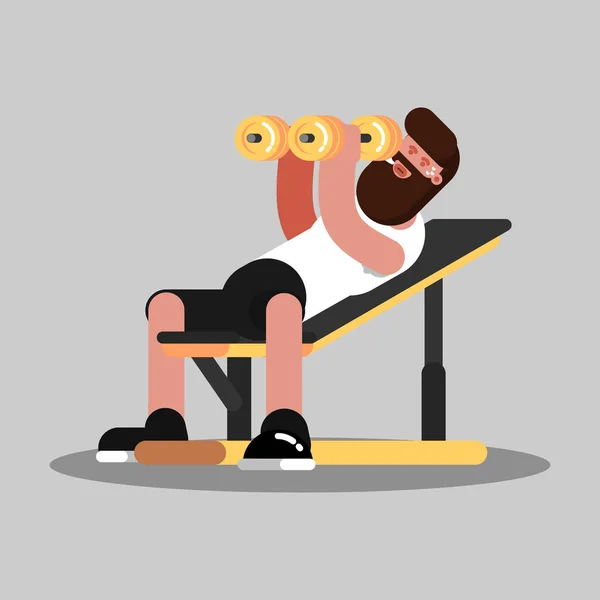 Homme faisant des exercices — Image vectorielle