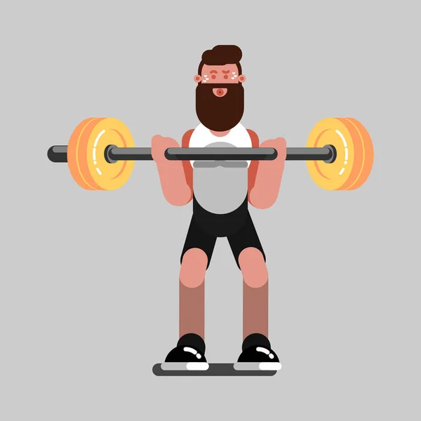 Guy doing exercises — Stock Vector