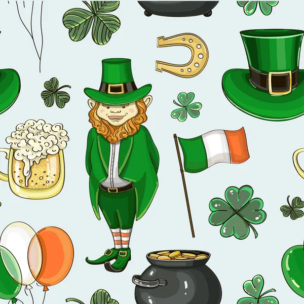 Happy St. Patricks Day pattern — стоковый вектор