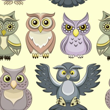 Desen renk baykuşlar