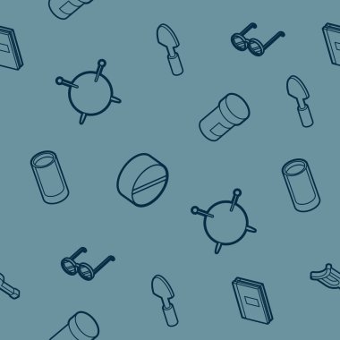 Yaşlılık anahat izometrik desen