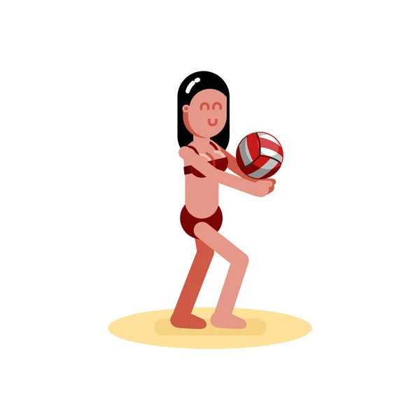 Mujer jugando voleyball — Archivo Imágenes Vectoriales