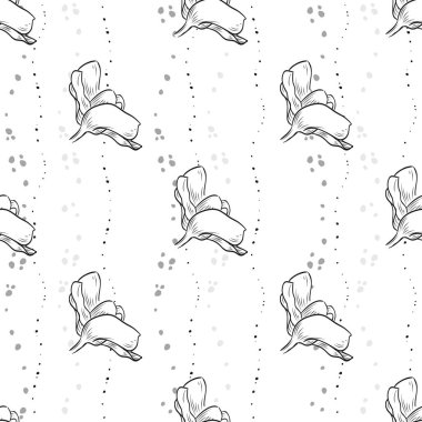 Vektör orkide çiçek seamless modeli