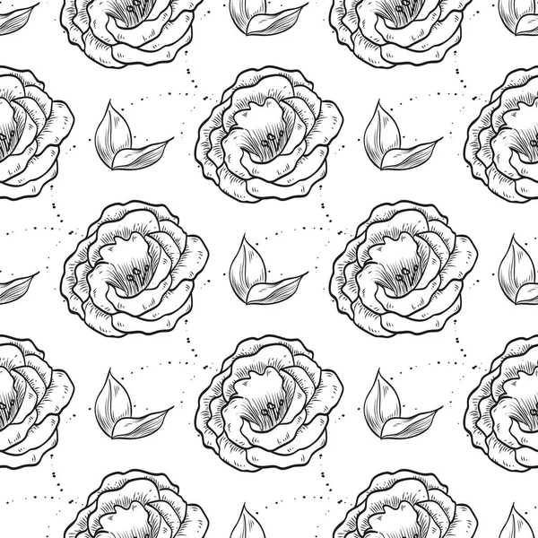 Fleurs et feuilles vectorielles de lisianthus — Image vectorielle