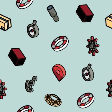 Seaport renk anahat izometrik desen