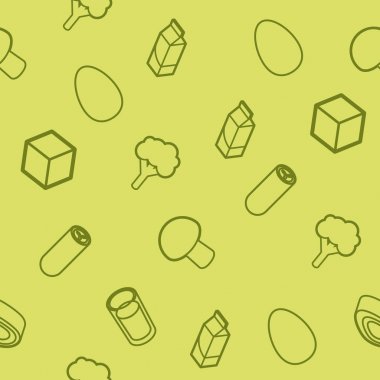 Vejeteryan anahat izometrik desen