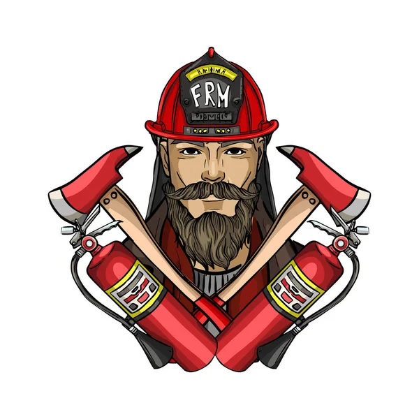 Esboço desenhado à mão ícone bombeiro — Vetor de Stock