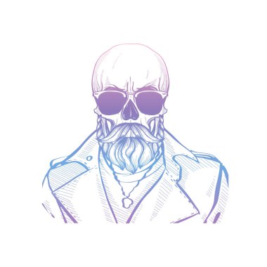 Bıyıklı kafatası ve fırıncı.