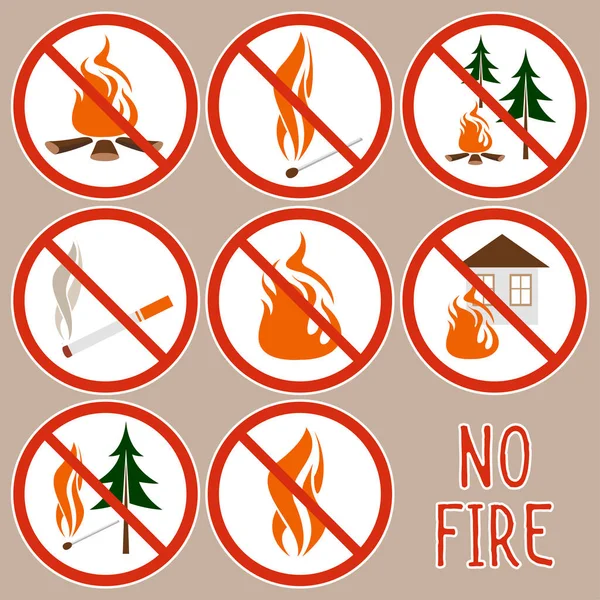 Collection of no fire icons