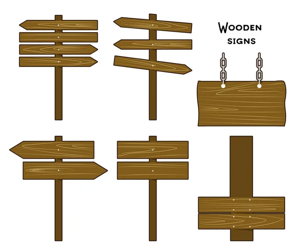 Деревянные вывески — стоковый вектор