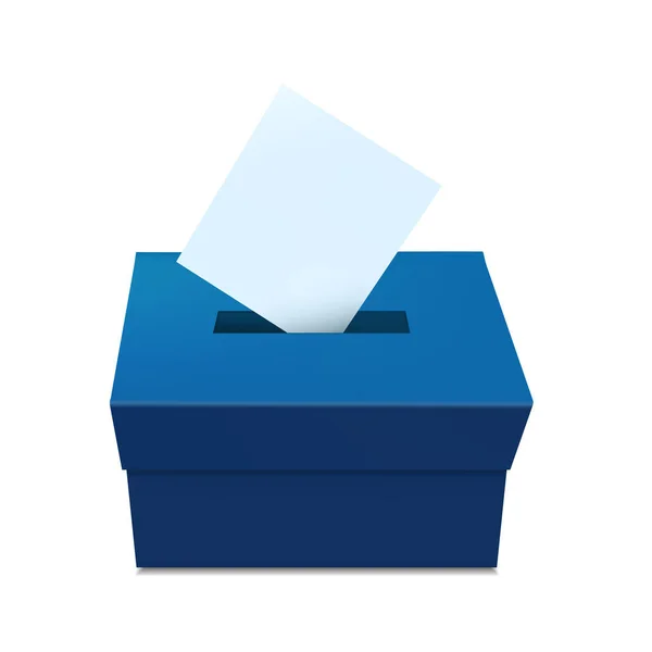 Elezioni Voto Box modello con carta di voto — Vettoriale Stock