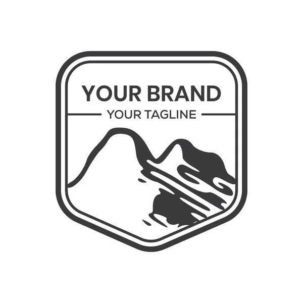 Marka Mountain Vintage Wektor Logo — Wektor stockowy