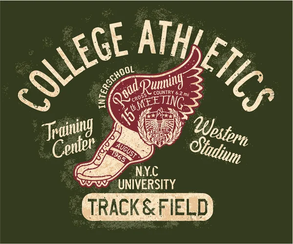 College track & field athletic — Stockvector