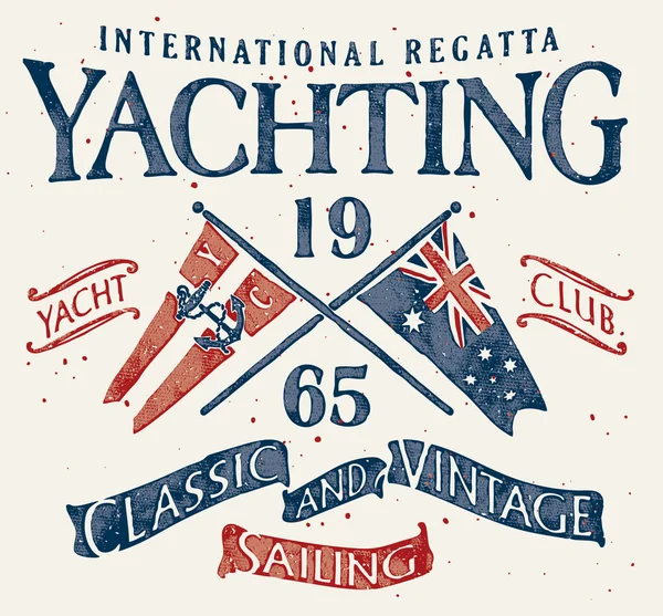 Klassiska och vintage segling — Stock vektor