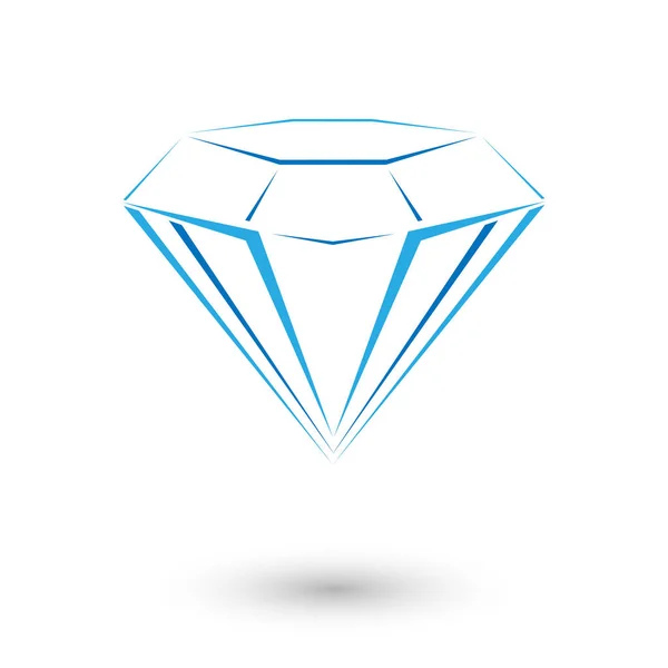 Diamante azul caro — Vector de stock