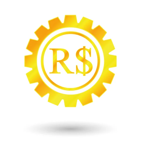 Arany szimbólum rial — Stock Vector