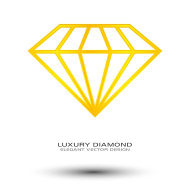 luxury gold diamond  clipart