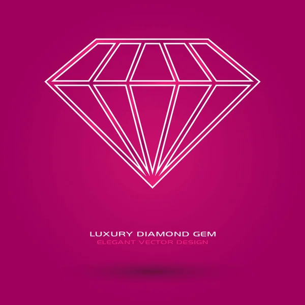 Piedra de diamante de lujo — Vector de stock